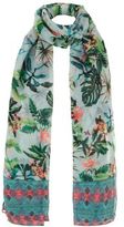 Thumbnail for your product : New Look Green Tropical Print Longline Scarf
