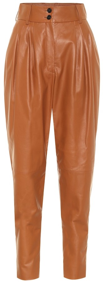 Dolce & Gabbana High-rise leather pants - ShopStyle