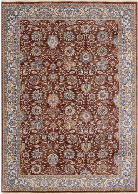Red Barrel Studio Charlisha Red Classic Polyester Living Room Carpet