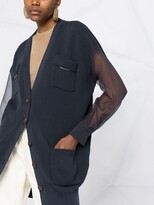 Thumbnail for your product : Brunello Cucinelli Sheer Sleeves Cardigan