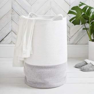 The White Company Rope Laundry Basket, White, One Size