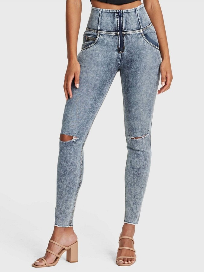 Freddy Women's Snug Sculpting Ripped Skinny Jeans