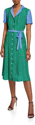 HVN Maria Button-Down Pajama Dress