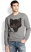 Thumbnail for your product : Diesel Embroidered Wolf Cotton Sweatshirt