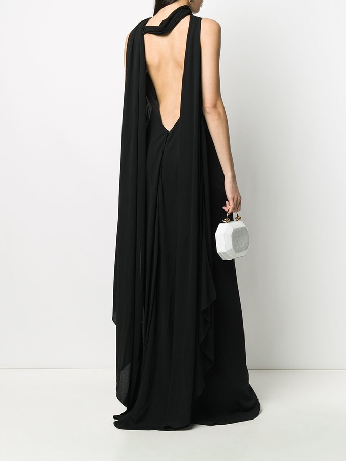 formal dress with scarf