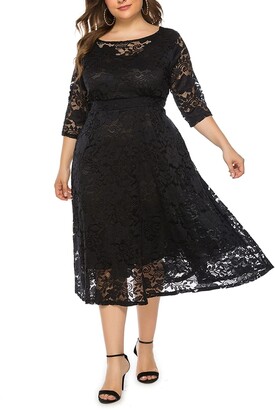 Plus Size Black Lace Dress | Shop the world's largest collection of fashion  | ShopStyle UK