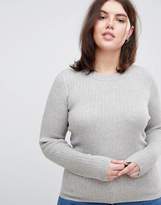 Thumbnail for your product : ASOS Curve DESIGN Curve ribbed sweater in fine knit