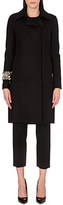 Thumbnail for your product : Victoria Beckham Embellished-cuff wool-blend coat
