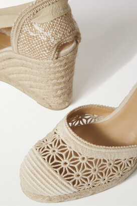 Castaner Casal 80 Guipure Lace And Canvas Wedge Espadrilles - Neutrals -  ShopStyle