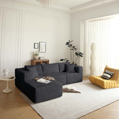 Latitude Run Sectional Sofa And Module Mid-Century Modern L Shaped Couches 3-Seat Sofa For Living Room