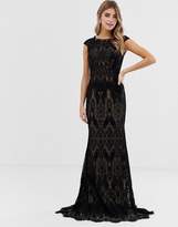 Thumbnail for your product : Jovani all over lace maxi dress