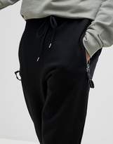 Thumbnail for your product : ASOS Drop Crotch Joggers With Zip Pockets And Woven Panels