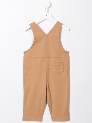Familiar Truck embroidered dungarees