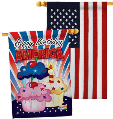 Breeze Decor Cupcake Impressions Decorative 2-Sided Polyester 40 x 28 in. House Flag