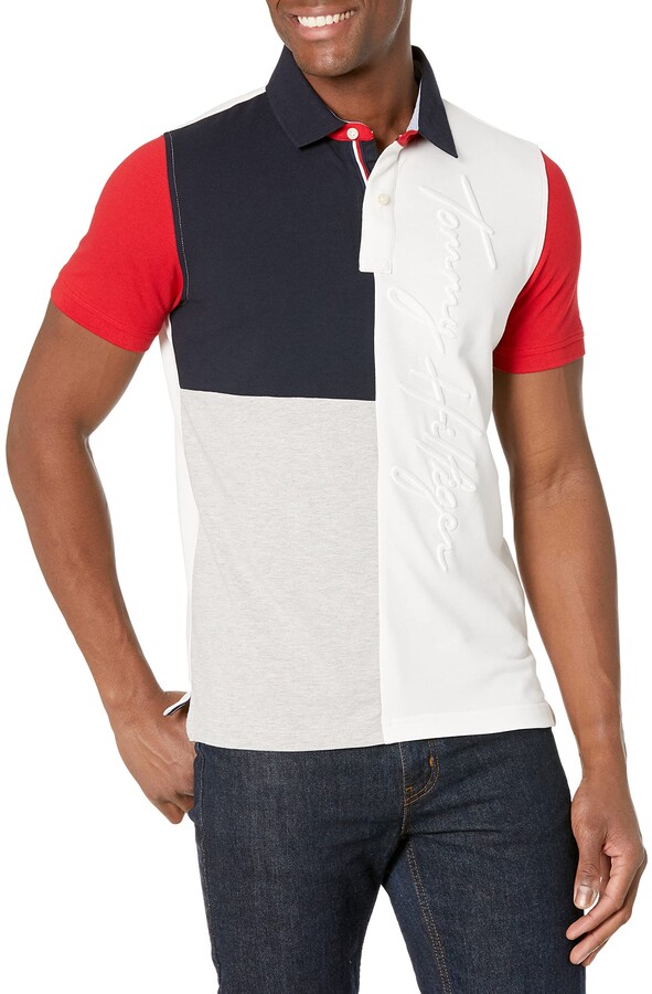 Tommy Hilfiger Mens Adaptive Polo Shirt with Magnetic Buttons Slim Fit 