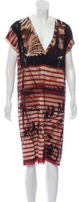Jean Paul Gaultier Soleil V-Neck Patterned Dress