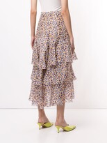 Thumbnail for your product : DELPOZO Dotted-Print Silk Skirt