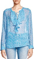 Thumbnail for your product : The Kooples Silk Print Poet Blouse