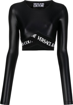 Versace Jeans Couture Logo-Underband Crop Top - ShopStyle