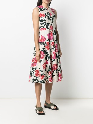 Marni Abstract Floral Print Dress