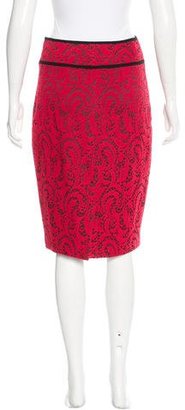 Magaschoni Lace Pencil Skirt