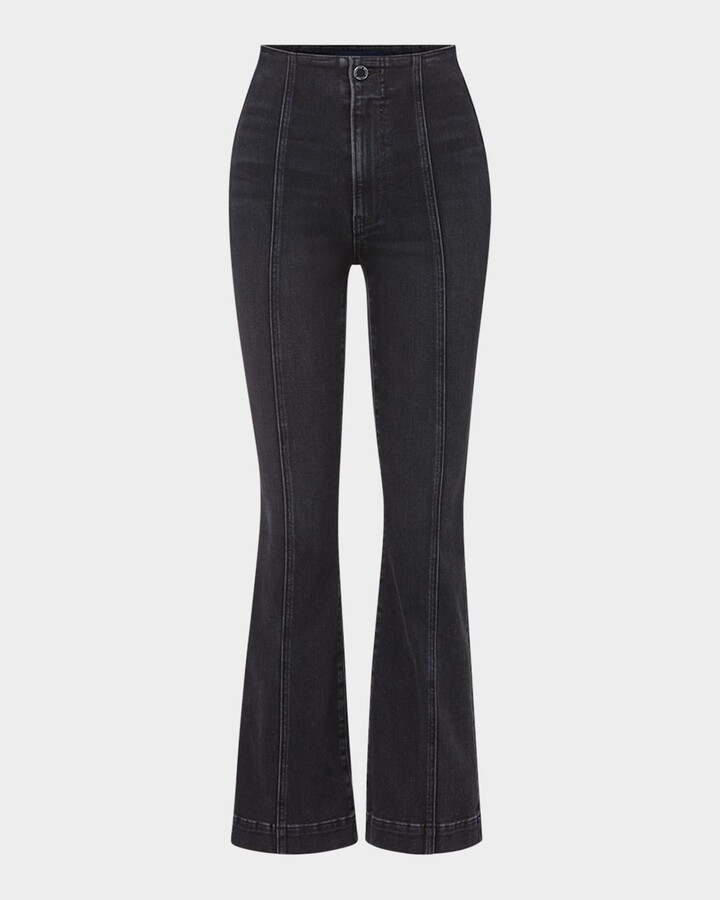 Veronica Beard Carson High-Rise Ankle Flare Jeans