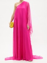 Thumbnail for your product : Valentino Garavani One-shoulder Chiffon-overlay Silk Gown