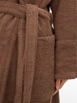 Thumbnail for your product : Tekla - Hooded Cotton-terry Bathrobe - Brown