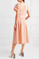 Thumbnail for your product : Jason Wu Collection - Belted Crinkled-taffeta Dress - Blush
