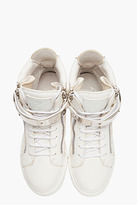 Thumbnail for your product : Giuseppe Zanotti Off-White Leather London Donna Sneakers