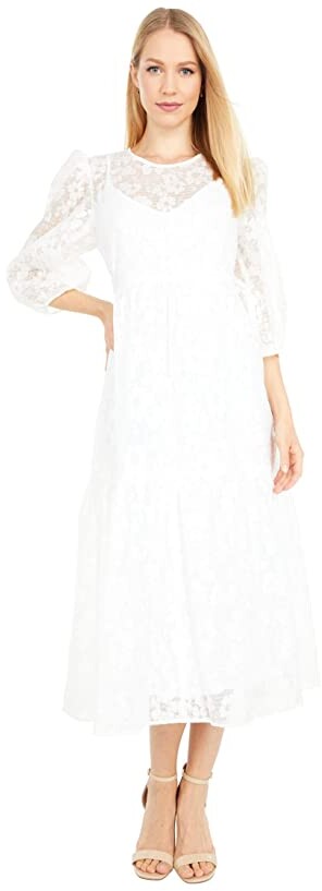 jasmine tie sleeve midi dress navy