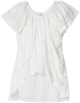 Thumbnail for your product : Miguelina Marisol Crochet-trimmed Embroidered Cotton-voile Top