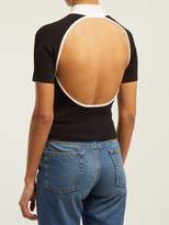 Thumbnail for your product : STAUD Acme Cut Out Back Top - Womens - Black White