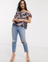 Thumbnail for your product : Fashion Union Petite bardot top in floal