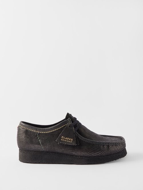靴 CLARKS WACKO MARIA WALLABEE SNAKE Clarks X Wacko Maria X Wacko Maria Wallabee Snake-effect Leather