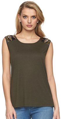 Juicy Couture Women's Camouflage Sequin Tank