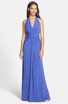 Thumbnail for your product : Halston Front Twist Jersey Maxi Dress