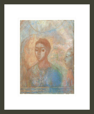 1000Museums Woman and Child (Mujer y nino) by Odilon Redon -Framed Giclee Print