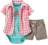 Thumbnail for your product : Carter's Baby Boys' 3-Piece Shirt, Bodysuit & Shorts Set