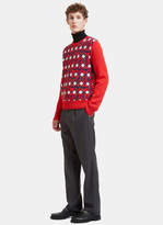 Thumbnail for your product : Gucci Jacquard Animalium Knit Sweater in Red
