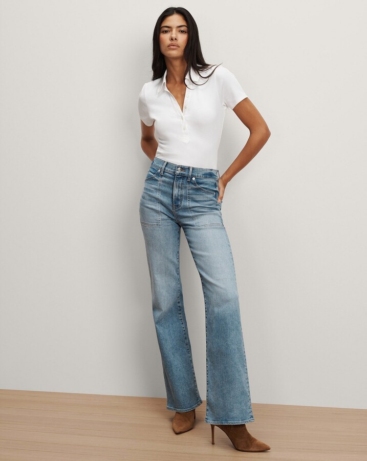 Veronica Beard Crosbie Slim Wide-Leg Jean