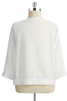 Thumbnail for your product : Eileen Fisher Gauze Top with Henley Neckline