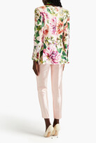 Thumbnail for your product : Dolce & Gabbana Double-breasted floral-print silk-blend satin-twill blazer