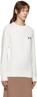 MAISON KITSUNÉ White Double Fox Head Sweatshirt
