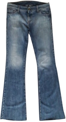Acquaverde Blue Cotton Jeans for Women