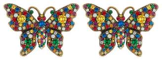 Gucci Crystal studded butterfly earrings