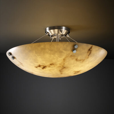 Justice Design Group LumenAria Finials 6 Light Semi Flush Mount