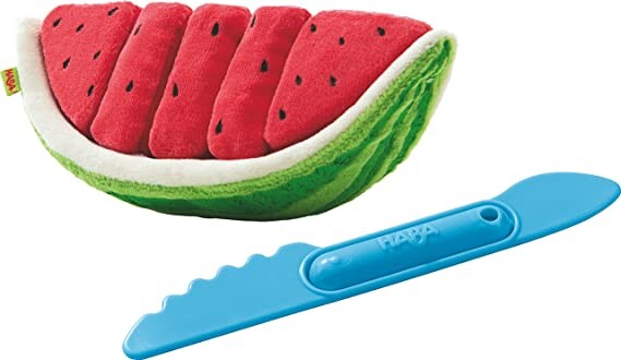 HABA Biofino Watermelon Washable Plush Play Food with 5 Slices