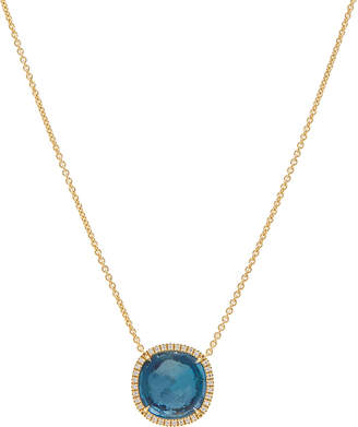 Marco Bicego Jaipur 18k Blue Topaz & Diamond Pendant Necklace