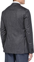 Thumbnail for your product : Brioni Herringbone Two-Button Jacket, Gray